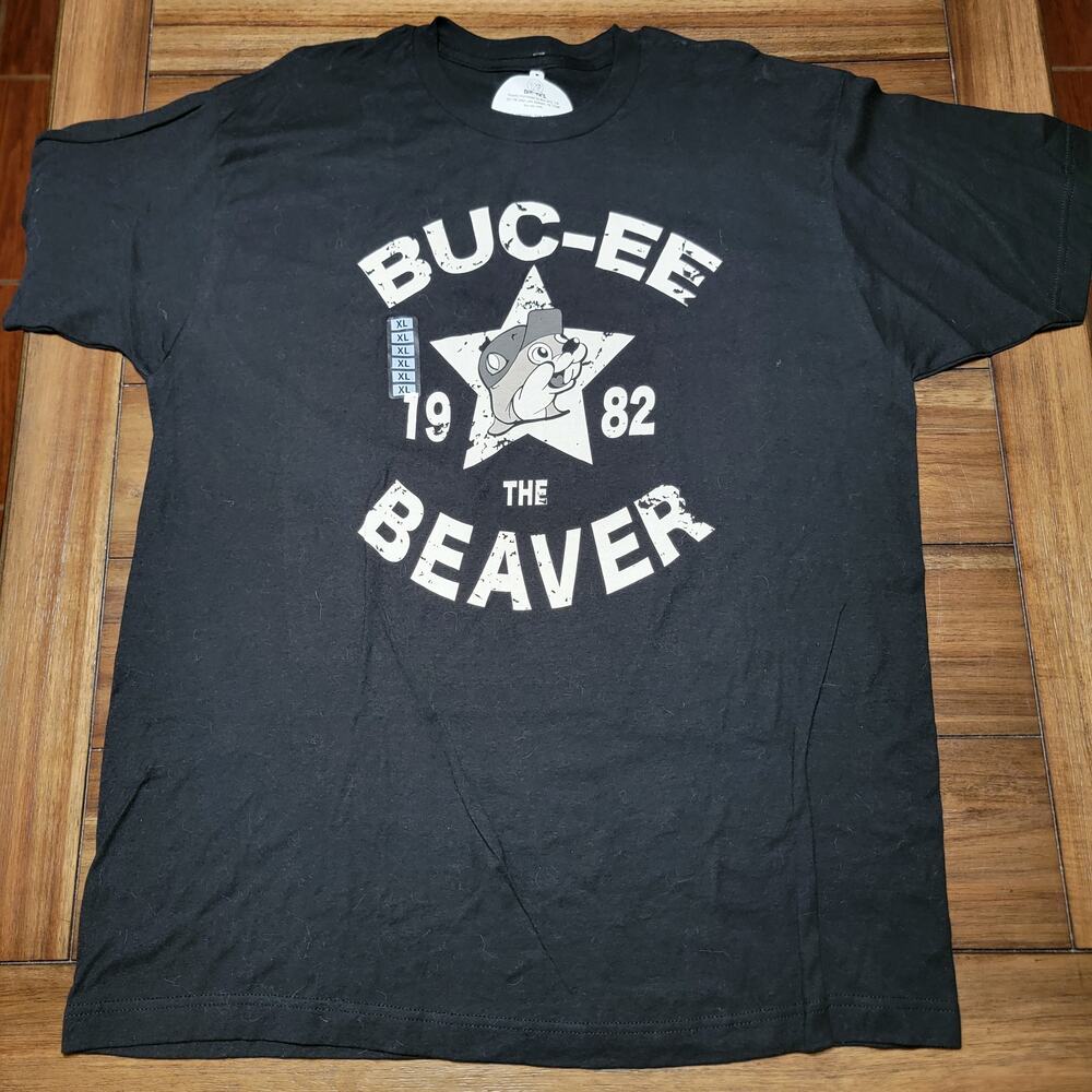 Buc-ee's Black Unisex Tee Buc-ee The Beaver 1982 - Size XL NWT